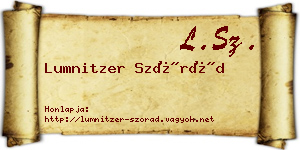 Lumnitzer Szórád névjegykártya